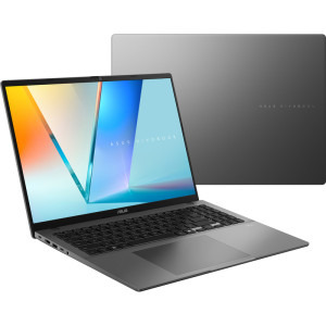 ASUS 16'' Vivobook S16 M3607HA, WUXGA 144Hz, Procesor AMD Ryzen™ 5 220 (16M Cache, up to 4.90 GHz), 16GB DDR5, 1TB SSD, AMD Radeon 740M, No OS, Matte Gray