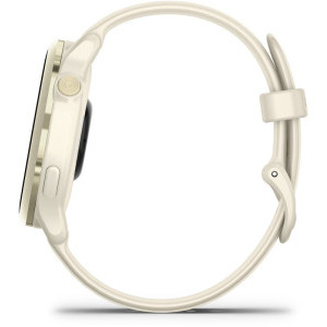 Garmin Vivoactive 6, GPS 42mm Lunar Gold, curea Bone