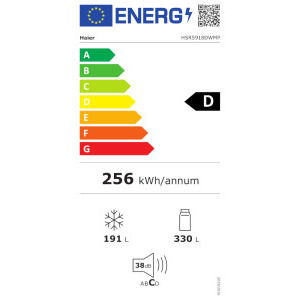 Haier HSR5918DWMP, 521 L, Clasa D, Total No Frost, Multi Air Flow, Dozator apa, Control electronic, 177 cm, Inox