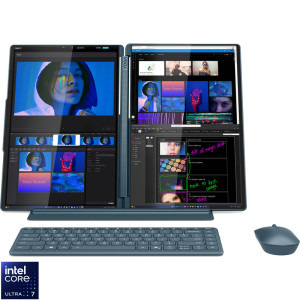 Laptop Lenovo 14'' Yoga Book 9 14IAH10, 2.8K OLED 120Hz Touch, Procesor Intel® Core™ Ultra 7 255H (24M Cache, up to 5.10 GHz), 32GB LPDDR5X, 1TB SSD, Intel Arc 140T, Win 11 Pro, Tidal Teal, 3Yr Onsite Premium Care
