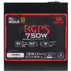 Redragon RGPS750W, 80+ Gold, 750W