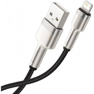 Baseus Cafule Metal CALJK-01, USB Male la Lightning Male, 0.25 m, Black