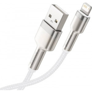 Baseus Cafule Metal CALJK-A02, USB Male la Lightning Male, 1 m, White