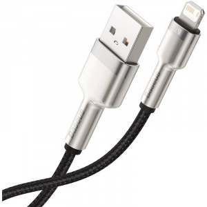 Baseus Cafule Metal CALJK-A01, USB Male la Lightning Male, 1 m, Black