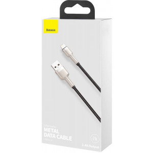 Baseus Cafule Metal CALJK-A01, USB Male la Lightning Male, 1 m, Black