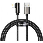 Cablu de date / adaptor Baseus Legend Elbow CALCS-01, USB Male la Lightning Male, 1 m, Black