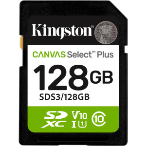 Kingston SDXC Canvas Select Plus Gen3 Class 10 UHS-I 128GB