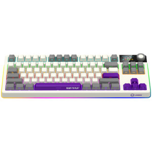 LORGAR KBP70TKLW Pro TKL RGB Toxic Purple Linear Switch Beige Mecanica