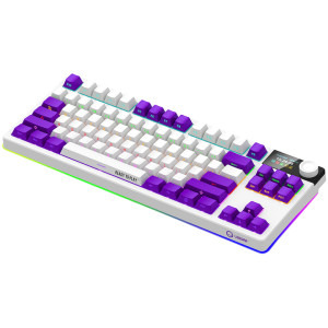 LORGAR KBP70TKLW Pro TKL RGB Toxic Purple Linear Switch White Mecanica