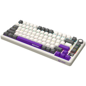 LORGAR KBP7075W Pro TKL RGB Toxic Purple Linear Switch Beige Mecanica