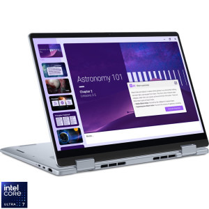 Laptop DELL 14 2-in-1 14 Plus DB04250, FHD+ Touch, Procesor Intel® Core™ Ultra 7 256V (12M Cache, up to 4.80 GHz), 16GB LPDDR5X, 512GB SSD, Intel Arc 140V, Win 11 Pro, Ice Blue, 3Yr CIS