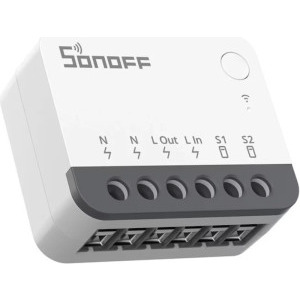 Sonoff ZBMINIR2, Zigbee Smart Switch, 1 Canal, 10A, cu Nul, Repeater, Control aplicatie, Control vocal, Program