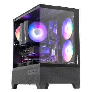 PC Gaming BALAUR Pro, AMD Ryzen 5 5600 3.5GHz, 16GB DDR4, 500GB SSD, RX 9060 XT 16GB GDDR6, Iluminare RGB