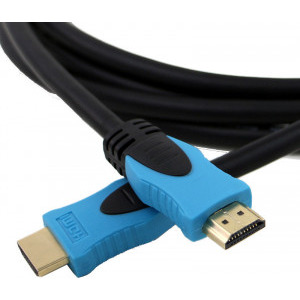 Lanberg HDMI Male - HDMI Male, v2.0, 0.5m, negru-albastru