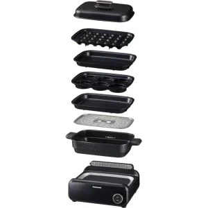 Panasonic Gratar electric multifunctional 6-in-1 NF-GM600KXE, 1524W, 2.5L, Negru