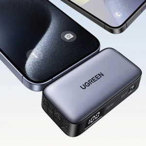 Ugreen PB503, 5000 mAh, 2x USB-C, 22.5 W, Display, Grey