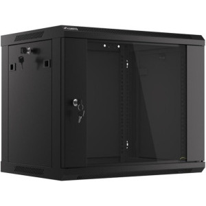 Lanberg WF01-6409-10B 9U, Wall mount, 600 x 450, Glass door, Negru