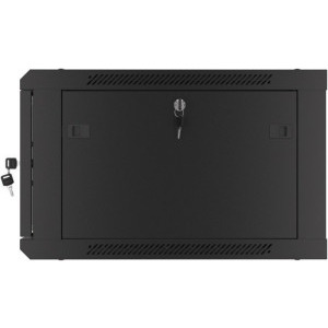 Lanberg WF01-6606-10B 6U, Wall mount, 600 x 600, Glass door, Negru