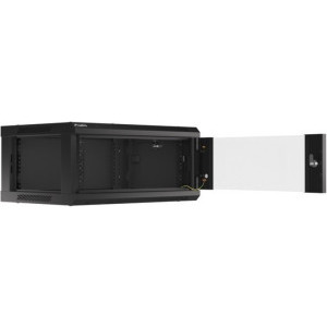 Lanberg WF01-6404-10B 4U, Wall mount, 600 x 450, Glass door, Negru