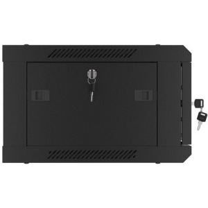 Lanberg WF01-6404-10B 4U, Wall mount, 600 x 450, Glass door, Negru