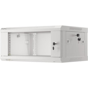 Lanberg WF01-6404-10S 4U, Wall mount, 600 x 450, Glass door, Gri