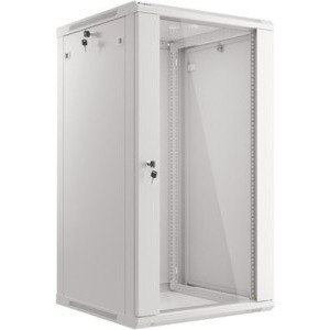 Lanberg WF01-6622-10S 22U, Wall mount, 600 x 600, Glass door, Gri