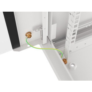 Lanberg WF01-6622-10S 22U, Wall mount, 600 x 600, Glass door, Gri
