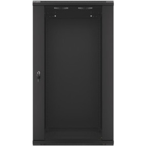 Lanberg WF01-6622-10B 22U, Wall mount, 600 x 600, Glass door, Negru