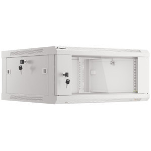 Lanberg WF01-6604-10S 4U, Wall mount, 600 x 600, Glass door, Gri