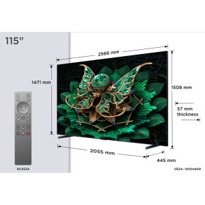TCL Smart TV QD-MiniLED 115C7K Seria C7K 291cm 4K UHD HDR