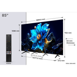 TCL Smart TV QLED 85P7K Seria P7K 215cm 4K UHD HDR