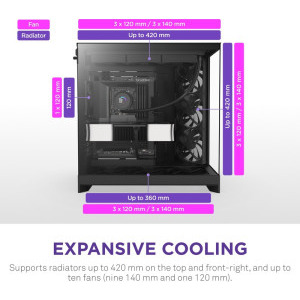 NZXT H9 Flow, Black