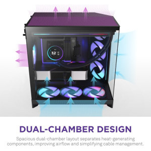 NZXT H9 Flow RGB+, Black