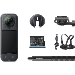 Camera video actiune Insta360 X5 Midnight Black Road Cycling Bundle (Independent)