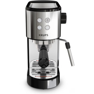 Espressor de cafea Krups manual Virtuoso Essential XP441810, 1350W, 15bar, 1L, Negru/Argintiu