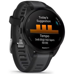 Garmin Forerunner 165 Music, GPS/Wi-Fi, Black curea Silicon Slate Grey