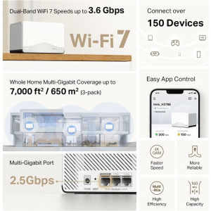 MERCUSYS 2.5Gigabit Halo H27BE Dual-Band WiFi 7 3buc