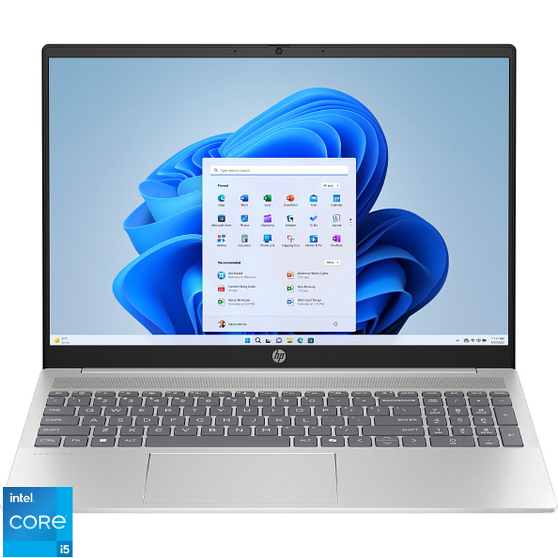 Laptop HP 16'' Pavilion 16-af0016nn, 2K OLED 120Hz, Procesor Intel® Core™ i5-1334U (12M Cache, up to 4.60 GHz), 16GB LPDDR5, 1TB SSD, Intel Iris Xe, Win 11 Home, Natural Silver
