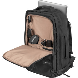 Natec Rucsac laptop Camel Lite, 15.6 inch, 19L, 3 compartimente, cabin sized, colectia Travel, Negru