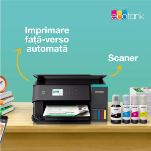 Epson EcoTank L6360, InkJet CISS, Color, Format A4, Duplex, Retea, Wi-Fi