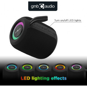 Gembird Boxa portabila TWS BT LED Black