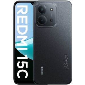 Xiaomi Redmi 15C, 256GB, 4GB RAM, 4G, Tri-Camera, Midnight Black + Woven Strap Ring Stand