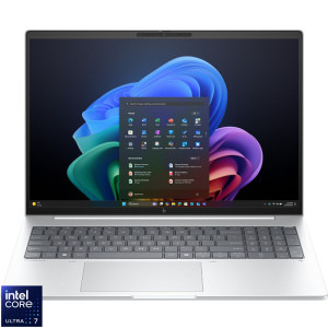 Laptop HP 16 EliteBook 8 G1i 16, WUXGA IPS, Procesor Intel® Core™ Ultra 7 256V (12M Cache, up to 4.80 GHz), 16GB LPDDR5X, 512GB SSD, Intel Arc 140V, Win 11 Pro, Glacier Silver