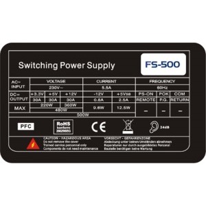 Inter-Tech FS-500, 500W