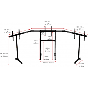 Next Level Racing Free Standing Triple Monitor stand