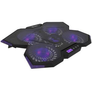 AQIRYS Spider, diagonala max. de pana la 17.3 inch, 5 ventilatoare, iluminare LED, ecran LCD integrat