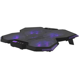 AQIRYS Spider, diagonala max. de pana la 17.3 inch, 5 ventilatoare, iluminare LED, ecran LCD integrat