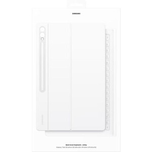 Samsung Husa de protectie tip stand Book cu tastatura White pentru Galaxy Tab S10 Ultra/Tab S9 Ultra