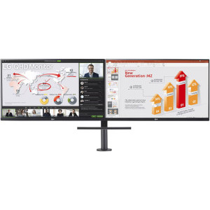 LG Ergo Dual 27QP88DP-BS 27 inch QHD IPS 5 ms 75 Hz USB-C HDR FreeSync