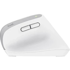 Trust Bayo+ Ergonomic, Silent click, Reincarcabil USB-C, Bluetooth + 2.4 GHz, White